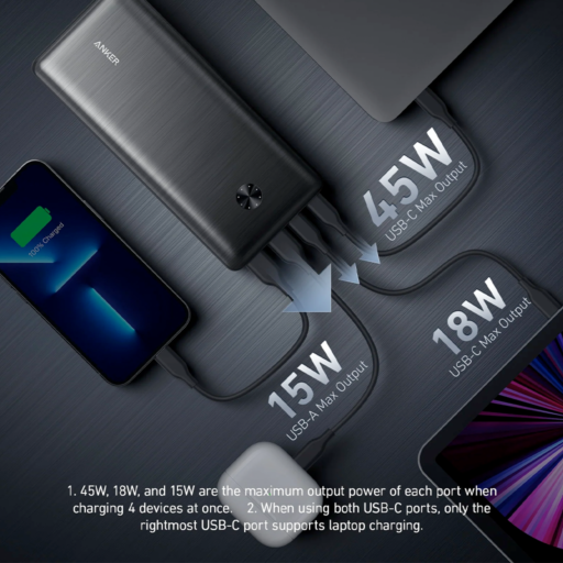 پاوربانک انکر 26000 مدل - 747 (PowerCore با قابلیت شارژ لپ‌تاپ) Anker-A1291