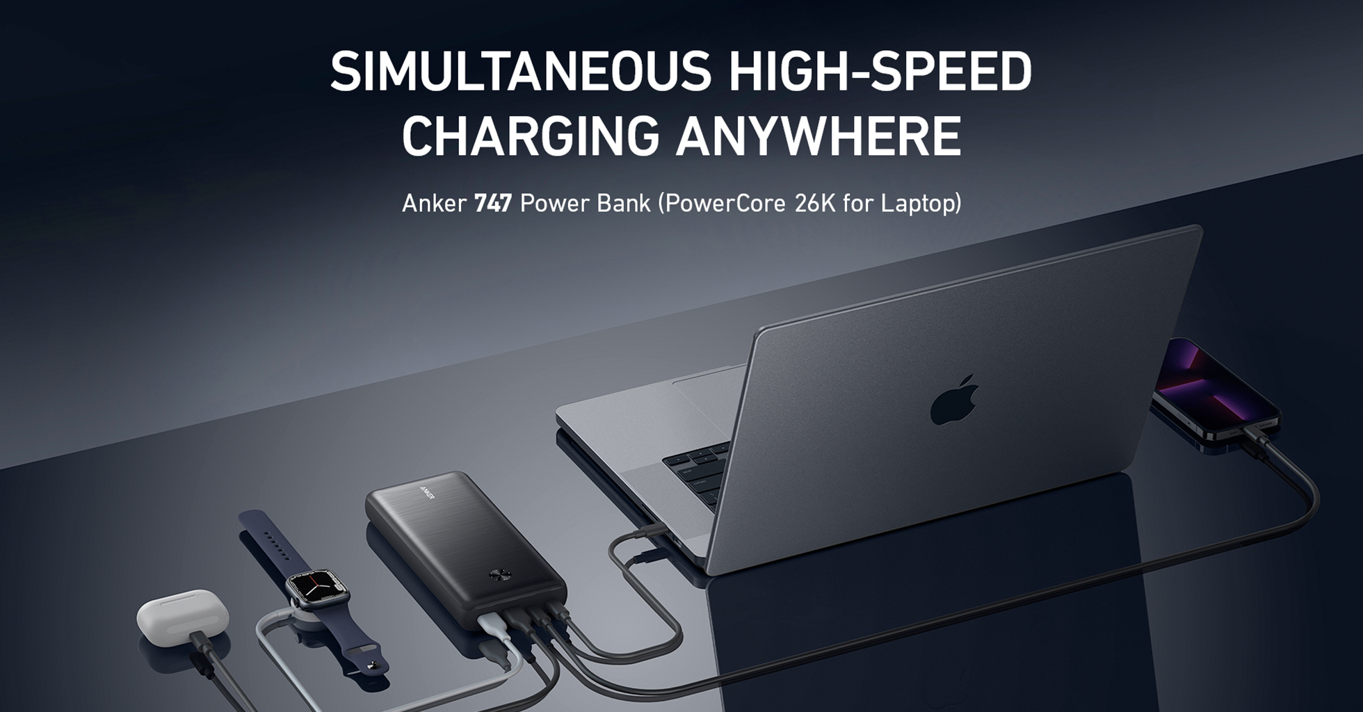 پاوربانک انکر 26000 مدل - 747 (PowerCore با قابلیت شارژ لپ‌تاپ)