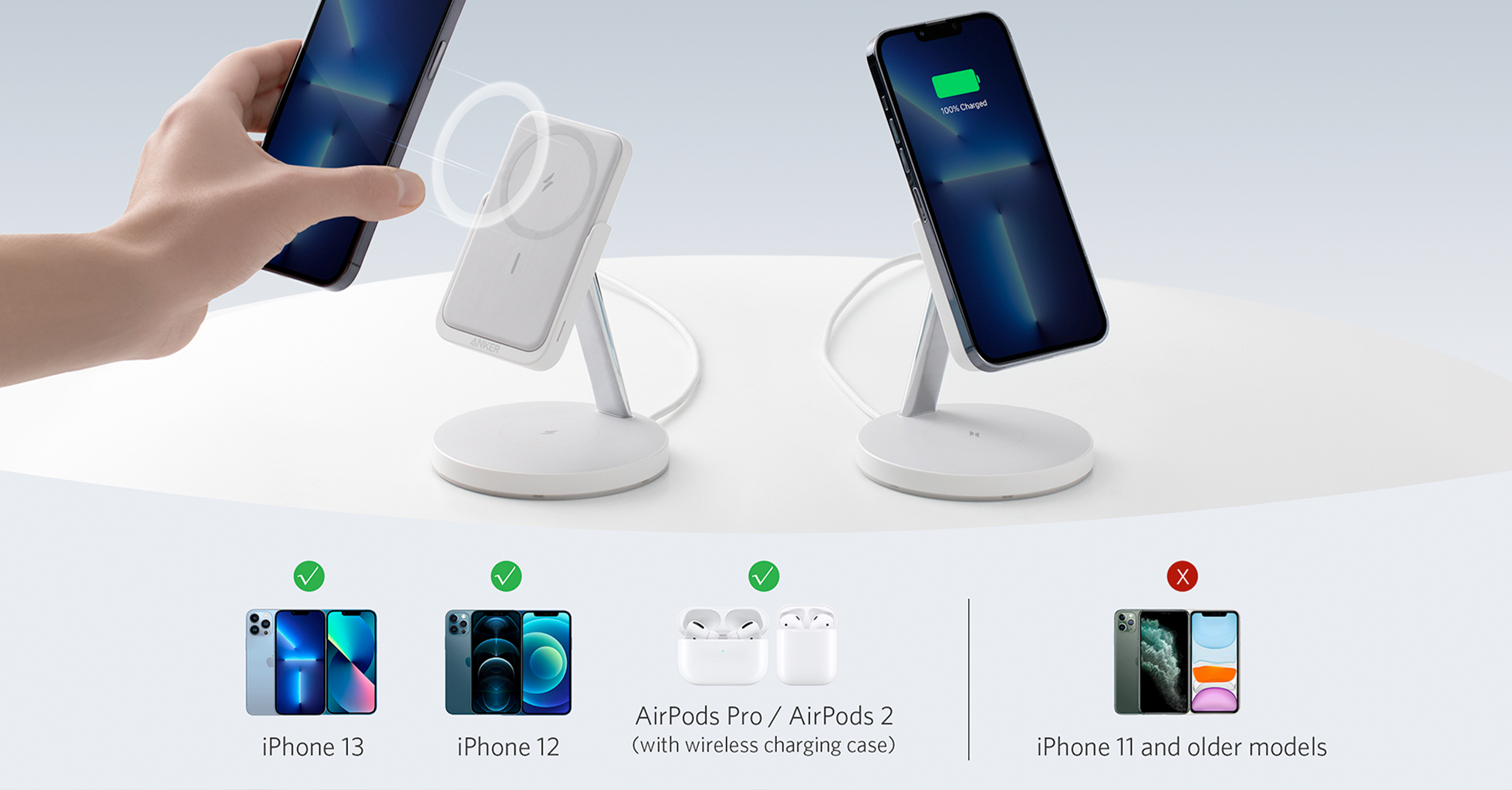 Anker Magnetic Wireless Charger 633 - MagGo