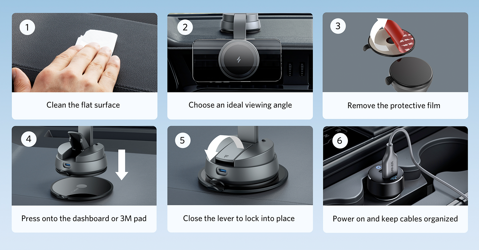 Anker 613 MagGo Car Charger 7.5W Magnetic Wireless