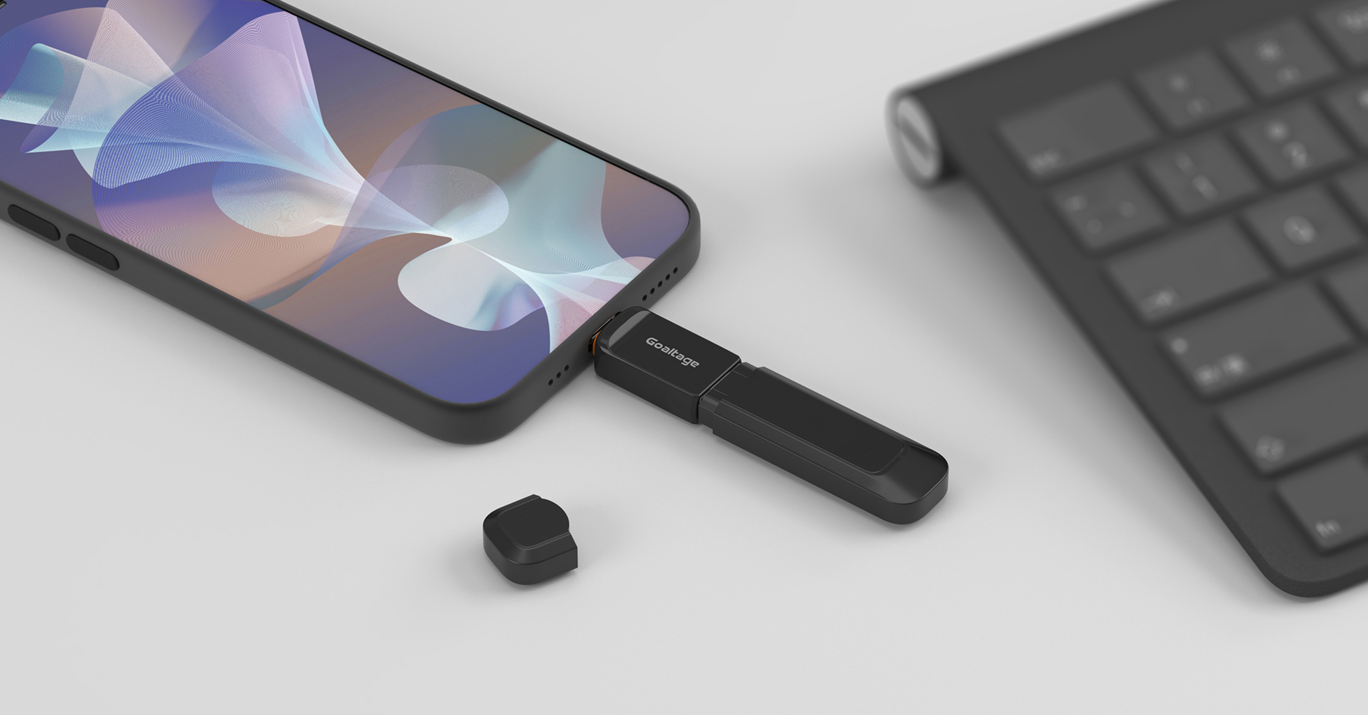 Goaltage ADP02 QuickSync USB-A to USB-C OTG Adapter with Wide Compatibility and High-Speed Data Transfer Functionality