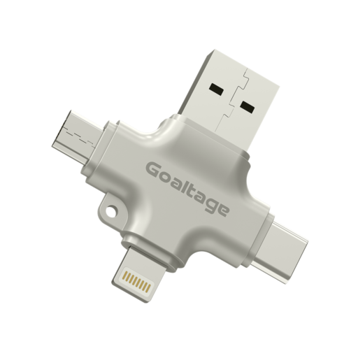 Goaltage ADP04 MultiSync 4-in-1 OTG Adapter Goaltage ADP04 MultiSync 4-in-1 OTG Adapter with Multi-Functional, Compact Design, Universal Compatibility and High-Speed Data Transfer Functionality GT-ADP04-CRSL