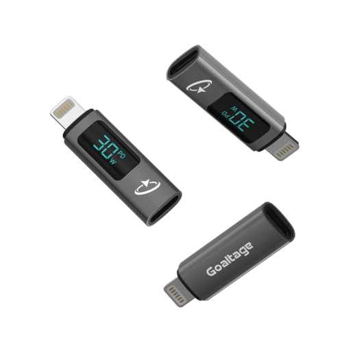 Goaltage ADP05 QuickSync Pro USB-C to Lightning Charging Adapter Goaltage ADP05 QuickSync Pro USB-C to Lightning Charging Adapter with Digital Display, Compact Design, Wide Compatibility, High-Speed Data Transfer and Fast-Charging Functionality GT-ADP05-CTL