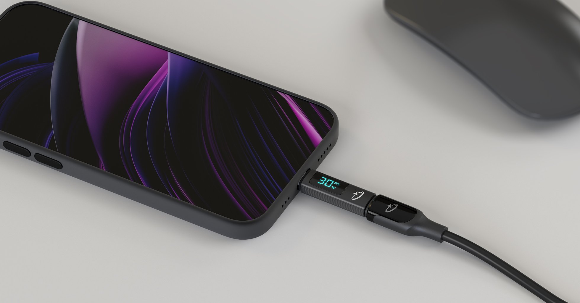 Goaltage ADP05 QuickSync Pro USB-C to Lightning Charging Adapter with Digital Display, Compact Design, Wide Compatibility, High-Speed Data Transfer and Fast-Charging Functionality