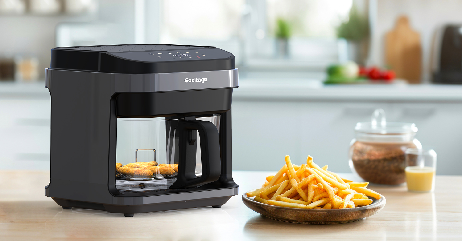 Goaltage AF02 Chef Mate Air Fryer with 5.5 L Capacity, 8 Built-In Presets and Air Circulation Technology