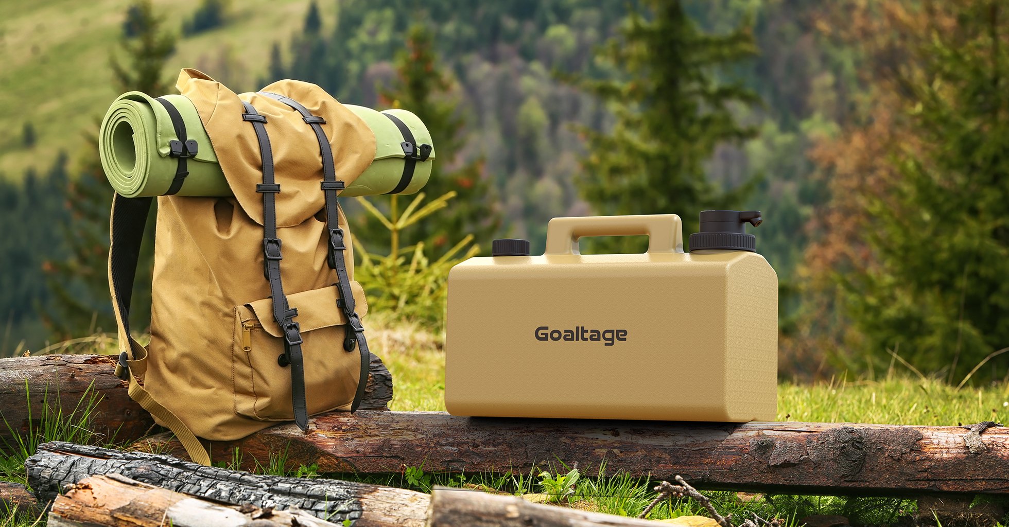 Goaltage BKT01 AquaPro Water Storage with High Capacity, Rechargeable Water Pump, Touch Control, Camping Essentials, Spigot and Portable Design