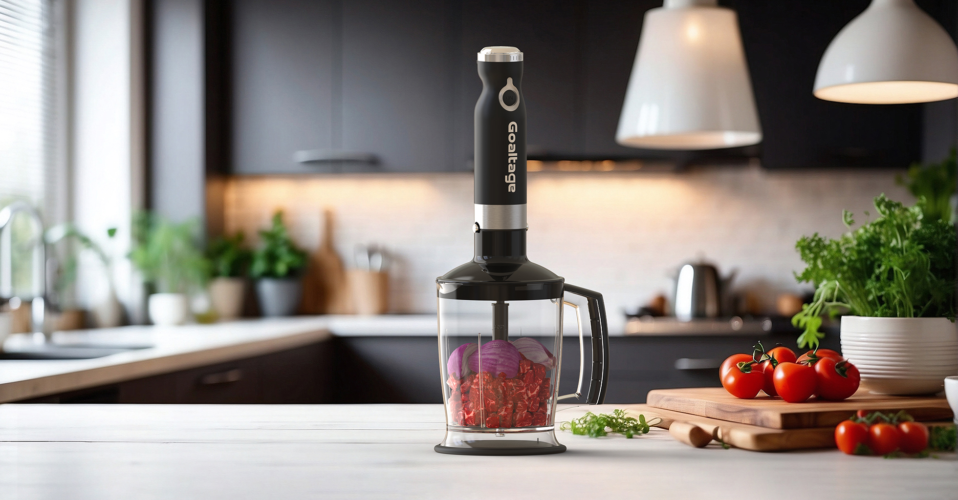 Goaltage BLND02 SmartMix Hand Blender including Powerful Blades, 20-Speed Adjustments with High Capacity and Multi Functionality