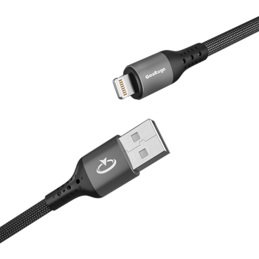 Goaltage CA02 USB-A to Lightning Charging Cable Goaltage CA02 USB-A to Lightning Charging Cable with 30K+ Bend Life Span and Data Transfer Functionality GT-CA02-ATL120CM