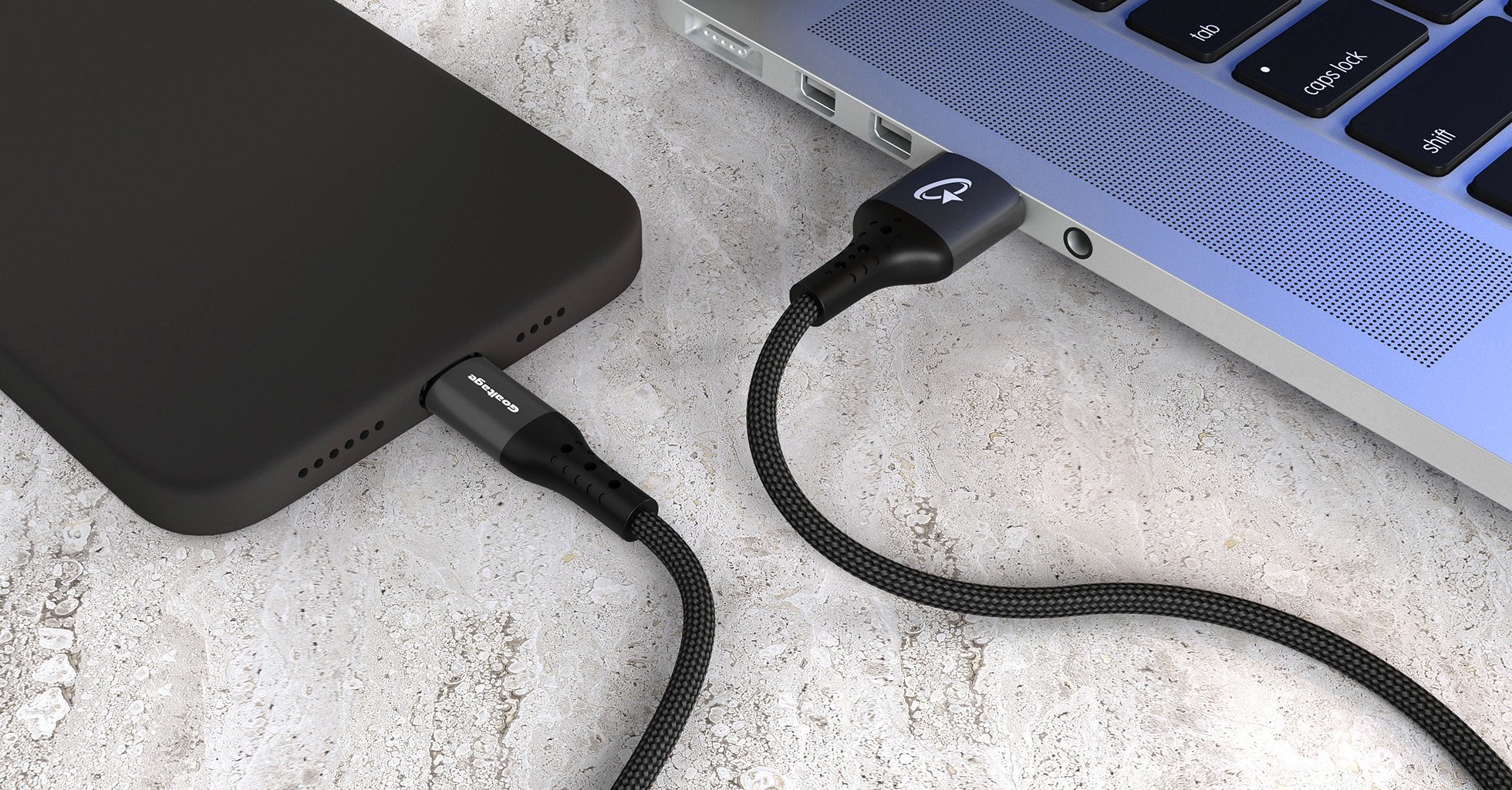 Goaltage CA02 USB-A to Lightning Charging Cable with 30K+ Bend Life Span and Data Transfer Functionality