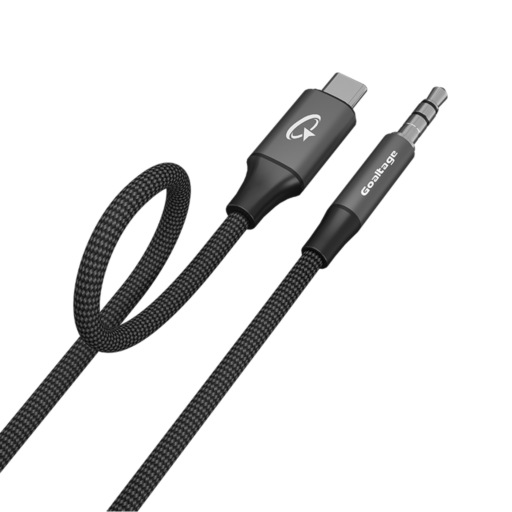 Goaltage CA04 3.5 mm Audio to USB-C Audio Cable Goaltage CA04 3.5 mm Audio to USB-C Audio Cable with Great Bending LifeSpan and Audio Connector Functionality GT-CA04-ATC120CM
