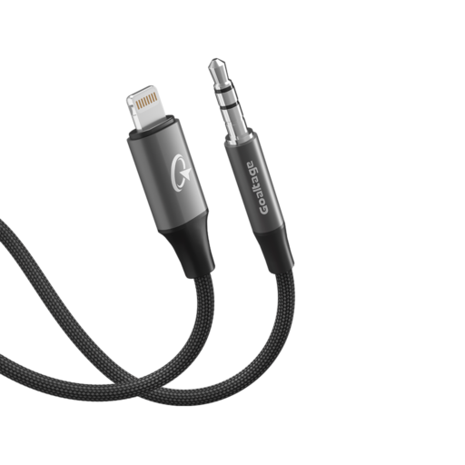 Goaltage CA04 3.5 mm Audio to Lightning Audio Cable Goaltage CA04 3.5 mm Audio to Lightning Audio Cable with Great Bending LifeSpan and Audio Connector Functionality GT-CA04-ATL120CM
