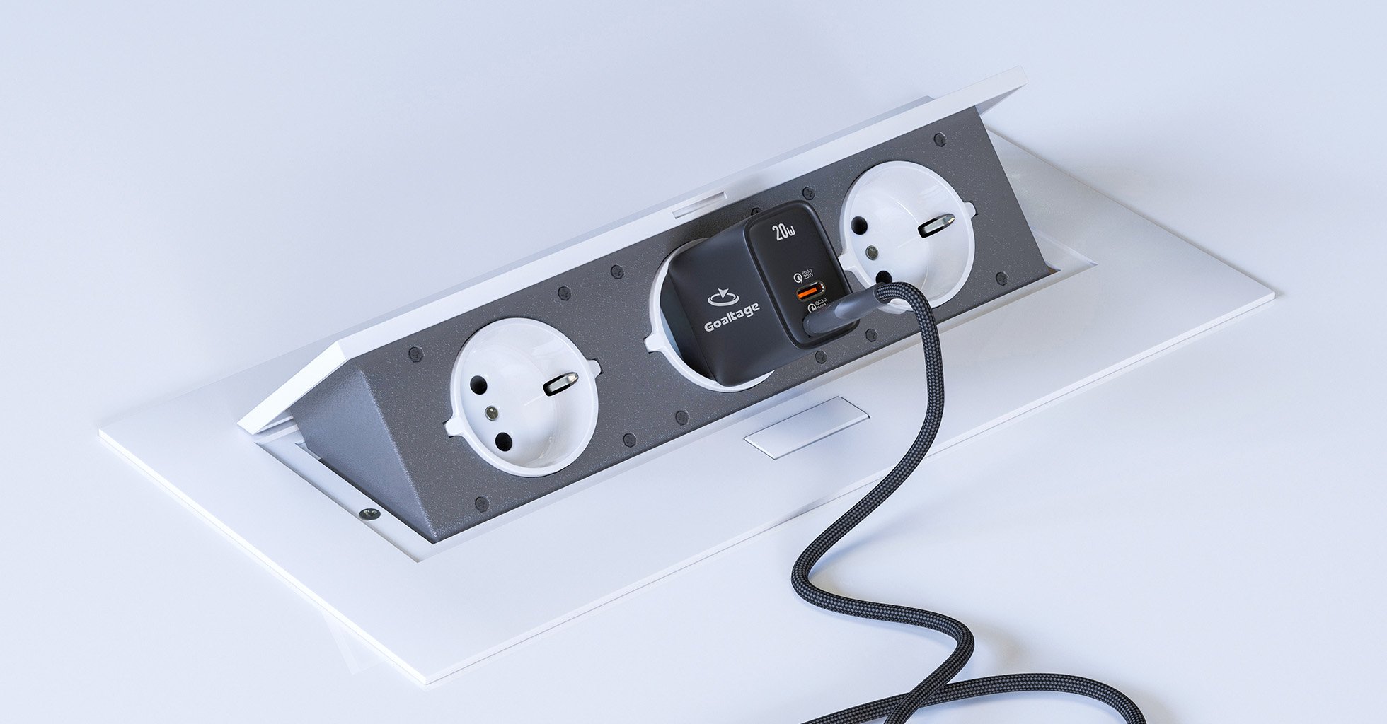 Goaltage CH01 20W Wall Charger with Safety Protection and Dual-Port Functionality
