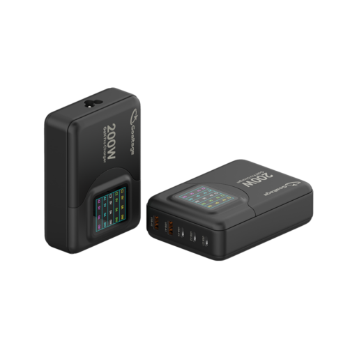 Goaltage CH07 Super-Fast Pro 200W GaN Wall Charger Goaltage CH07 Super-Fast Pro 200W GaN Wall Charger with LCD Digital Display, Safety Protection and Multi-Port Functionality GT-CH07-200WGAN