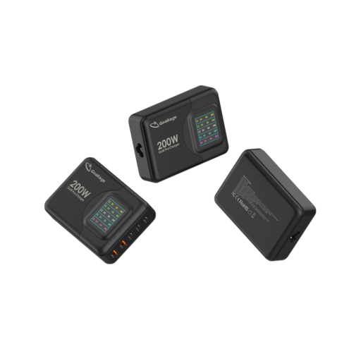 Goaltage CH07 Super-Fast Pro 200W GaN Wall Charger Goaltage CH07 Super-Fast Pro 200W GaN Wall Charger with LCD Digital Display, Safety Protection and Multi-Port Functionality GT-CH07-200WGAN