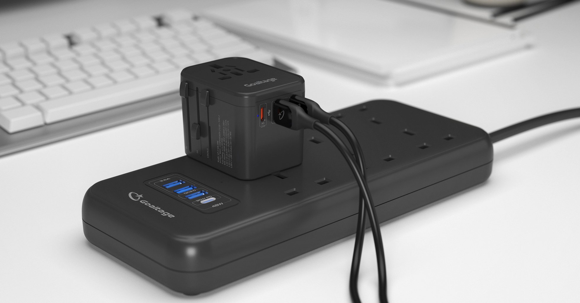 Goaltage CH08 20W PD Wall Charger with Safety Protection and Multi-Port Functionality