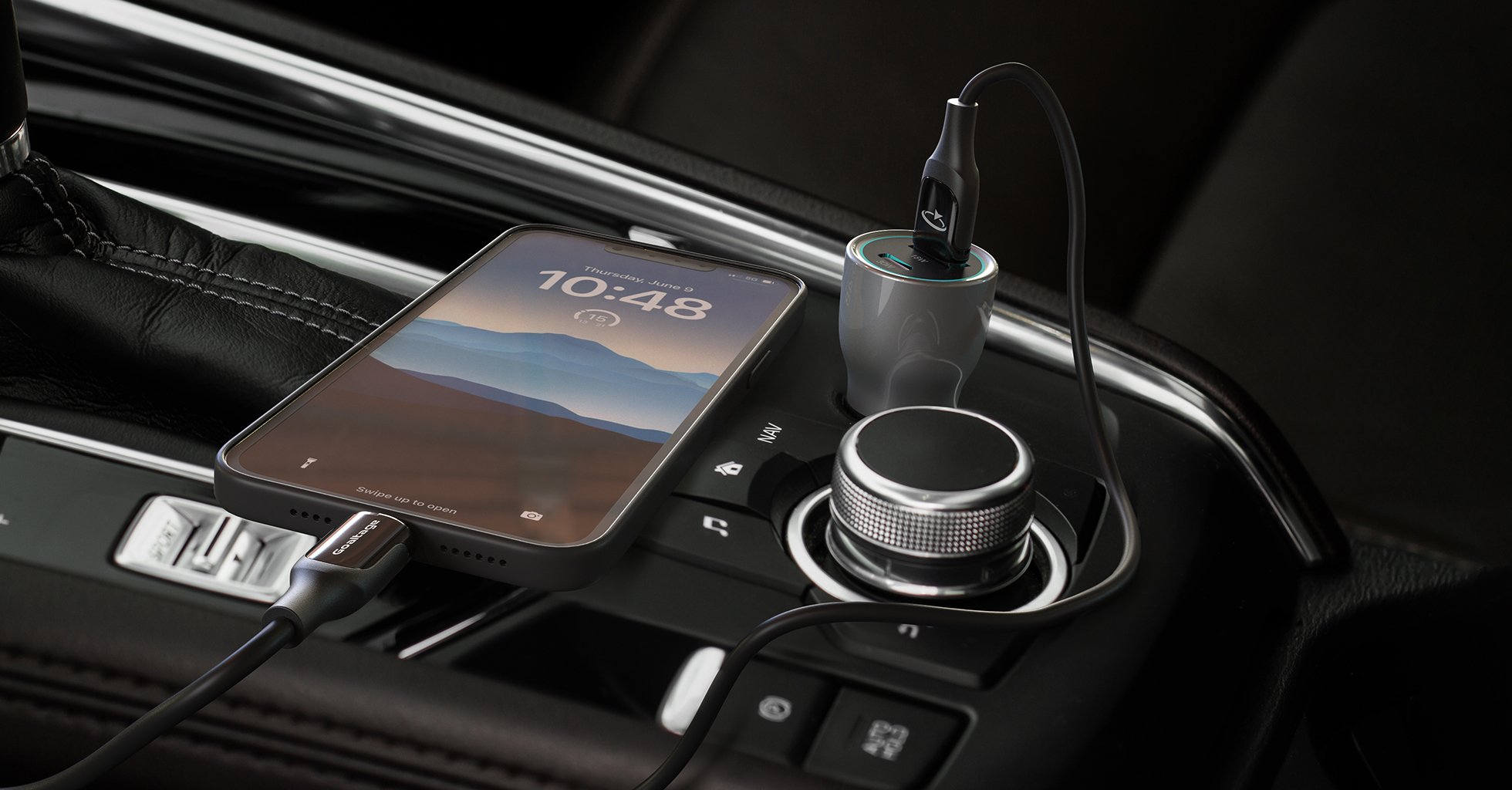 Goaltage CH12 DriveCharge 48W Car Charger with Safety Protection and Dual-Port Functionality