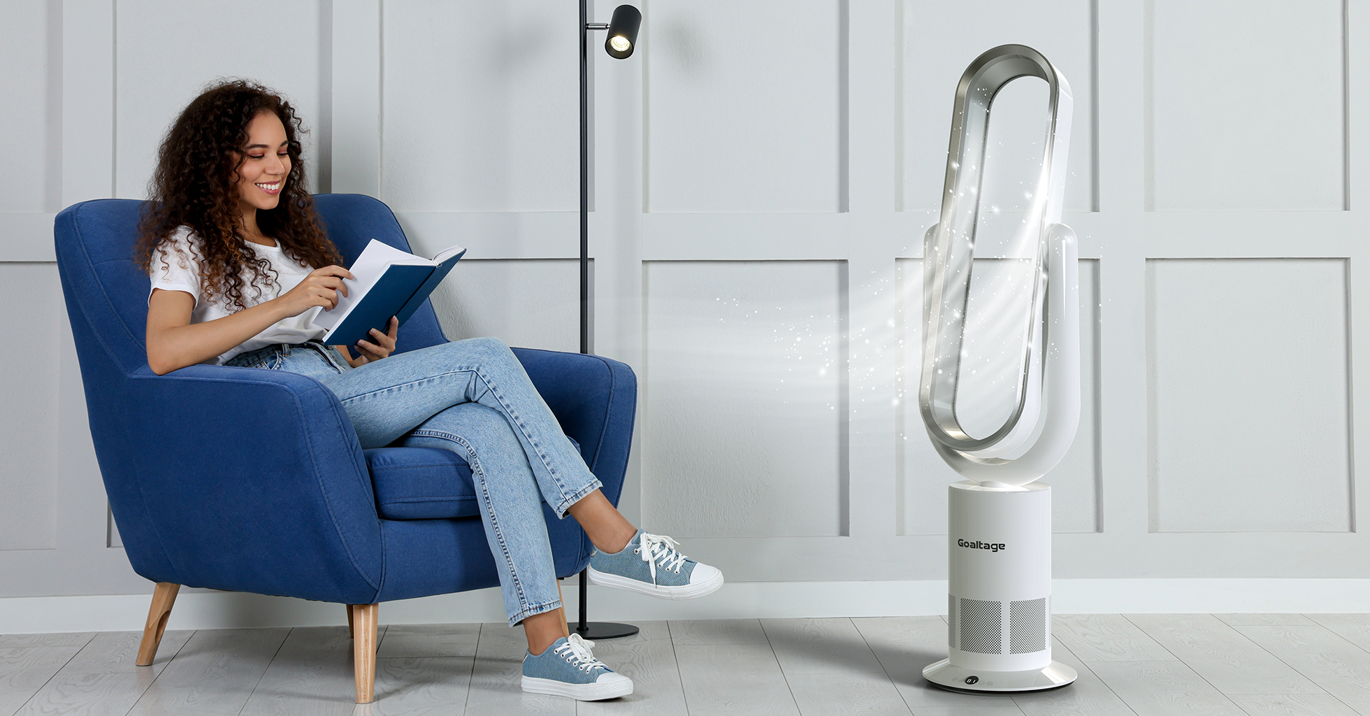 Goaltage CLR01 AirMax Smart Cooler with Low Noise 10 Speed Modes and Swing & Rotate Functionality