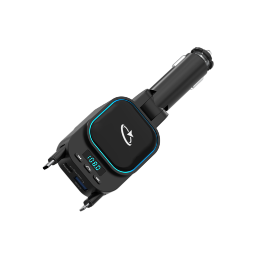 Goaltage FMTR02 PowerTune Pro Bluetooth FM Transmitter Goaltage FMTR02 PowerTune Pro Bluetooth FM Transmitter with Built-In Cables, Multi-Format Support, Safety Protection, Fast Charging, Hands-Free Calling and Wide Compatibility GT-FMTR02-96W