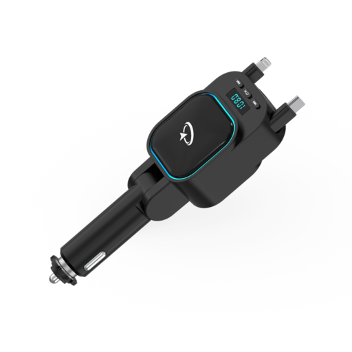 Goaltage FMTR02 PowerTune Pro Bluetooth FM Transmitter Goaltage FMTR02 PowerTune Pro Bluetooth FM Transmitter with Built-In Cables, Multi-Format Support, Safety Protection, Fast Charging, Hands-Free Calling and Wide Compatibility GT-FMTR02-96W