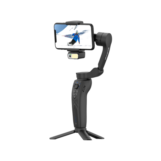 Goaltage GMB01 ProMotion Gimbal Stabilizer Goaltage GMB01 ProMotion Gimbal Stabilizer with Gesture Control, 3-Axis Stabilization, AI Face Detection, Wide Compatibility and Foldable Design GT-GMB01