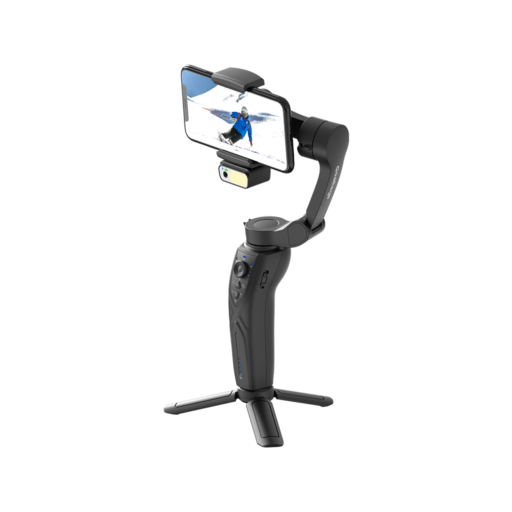 Goaltage GMB01 ProMotion Gimbal Stabilizer Goaltage GMB01 ProMotion Gimbal Stabilizer with Gesture Control, 3-Axis Stabilization, AI Face Detection, Wide Compatibility and Foldable Design GT-GMB01