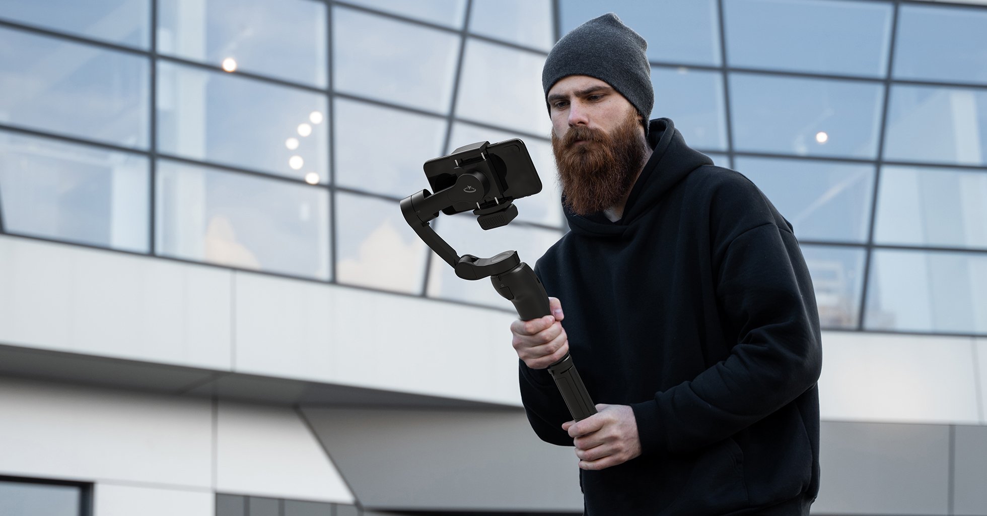 Goaltage GMB01 ProMotion Gimbal Stabilizer with Gesture Control, 3-Axis Stabilization, AI Face Detection, Wide Compatibility and Foldable Design