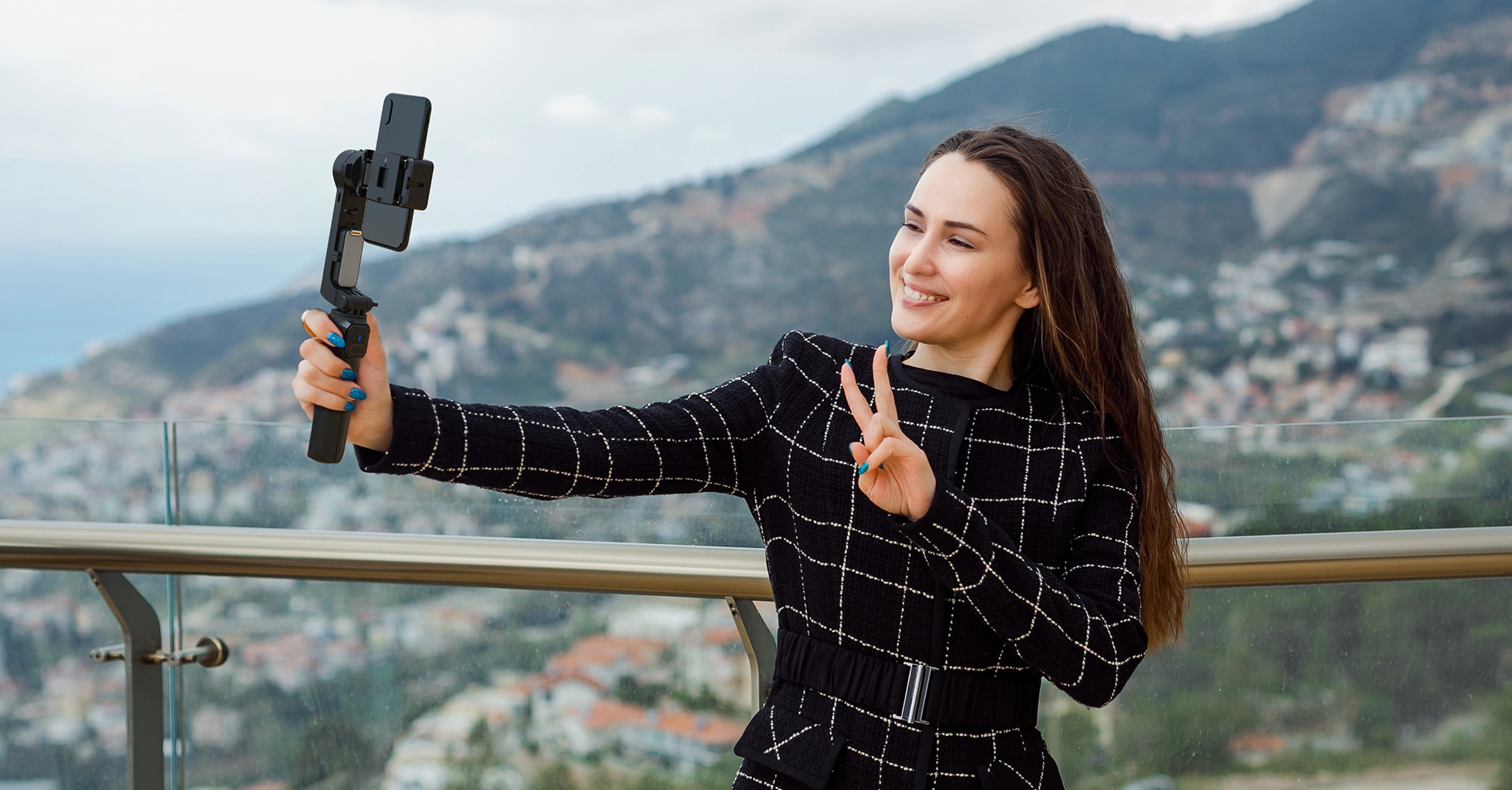 Goaltage GMB02 FlexShot Gimbal Stabilizer with Built-in Tripod, 2-Axis Stabilization, Remote Control, Wide Compatibility and Foldable Design