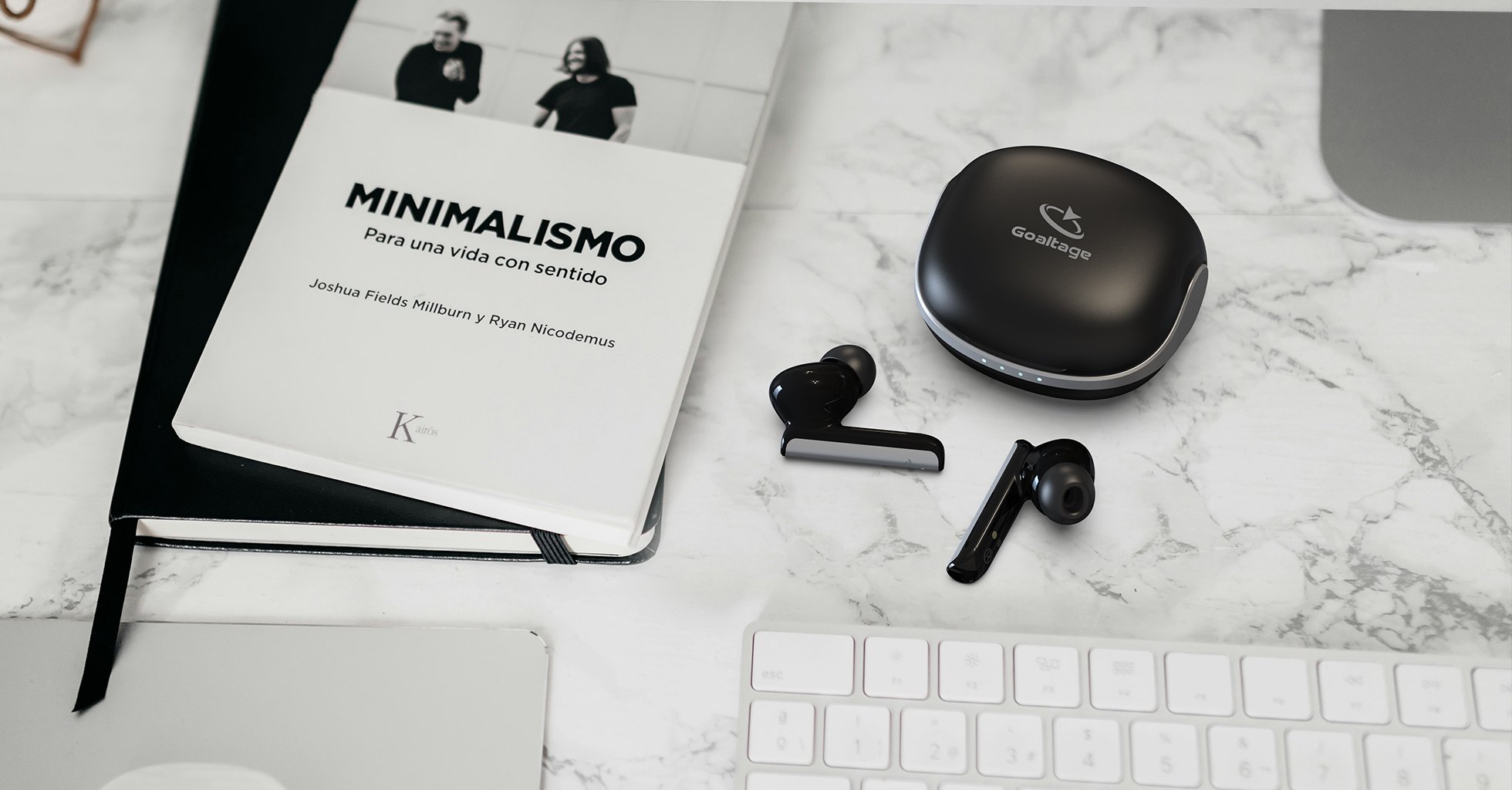 Goaltage HP03 PureTone True Wireless HeadPhones with ANC Technology and 180H Stand-By