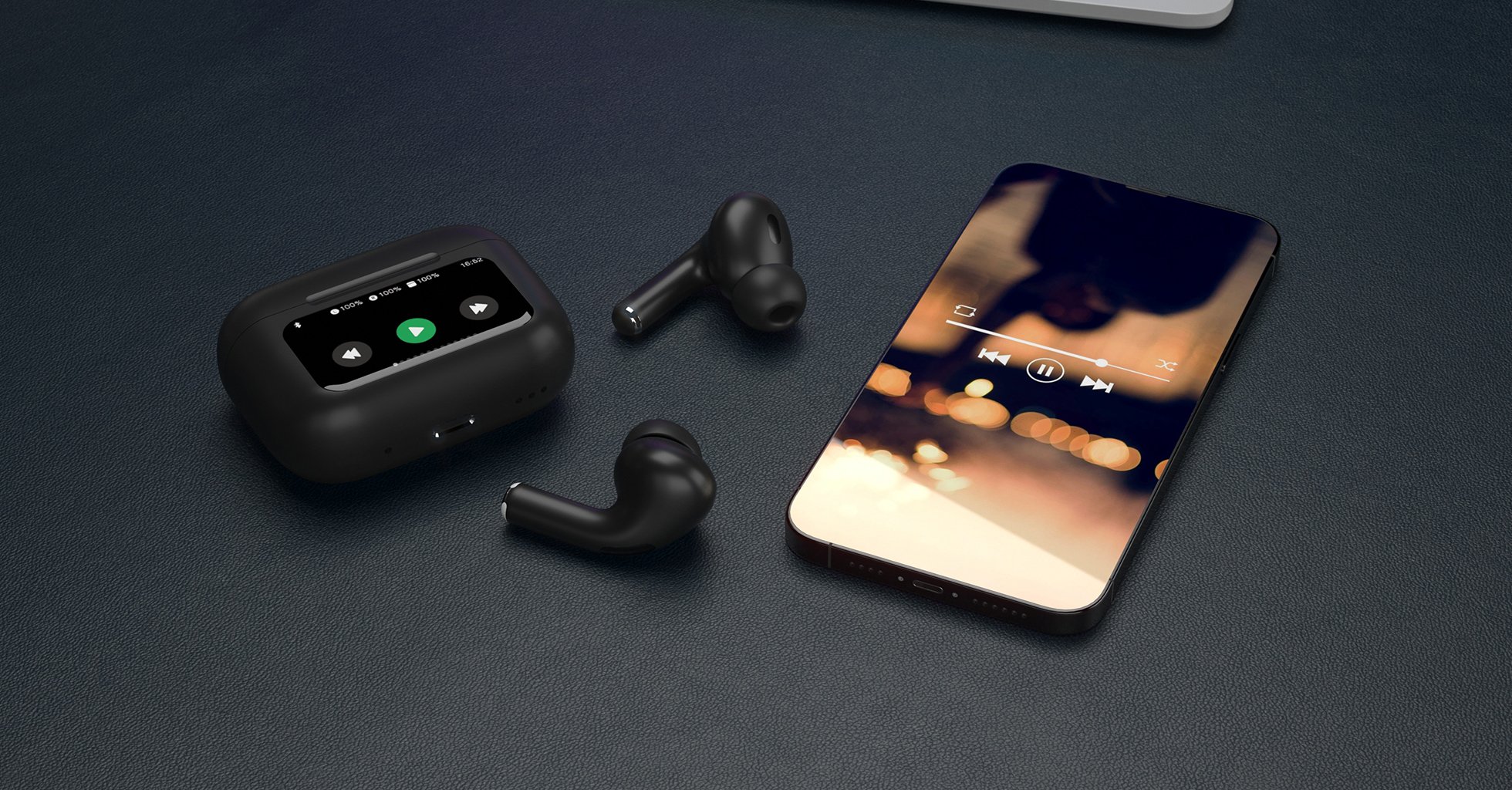 Goaltage HP05 SmartTune True Wireless HeadPhones with ANC and ENC Technology, Siri and Goggle Voice Assistant and Intuitive Controls
