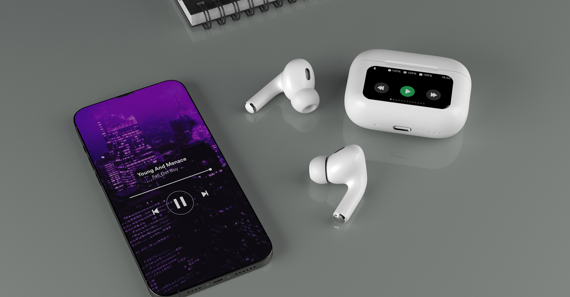Goaltage HP05 SmartTune True Wireless HeadPhones with ANC and ENC Technology, Siri and Goggle Voice Assistant and Intuitive Controls