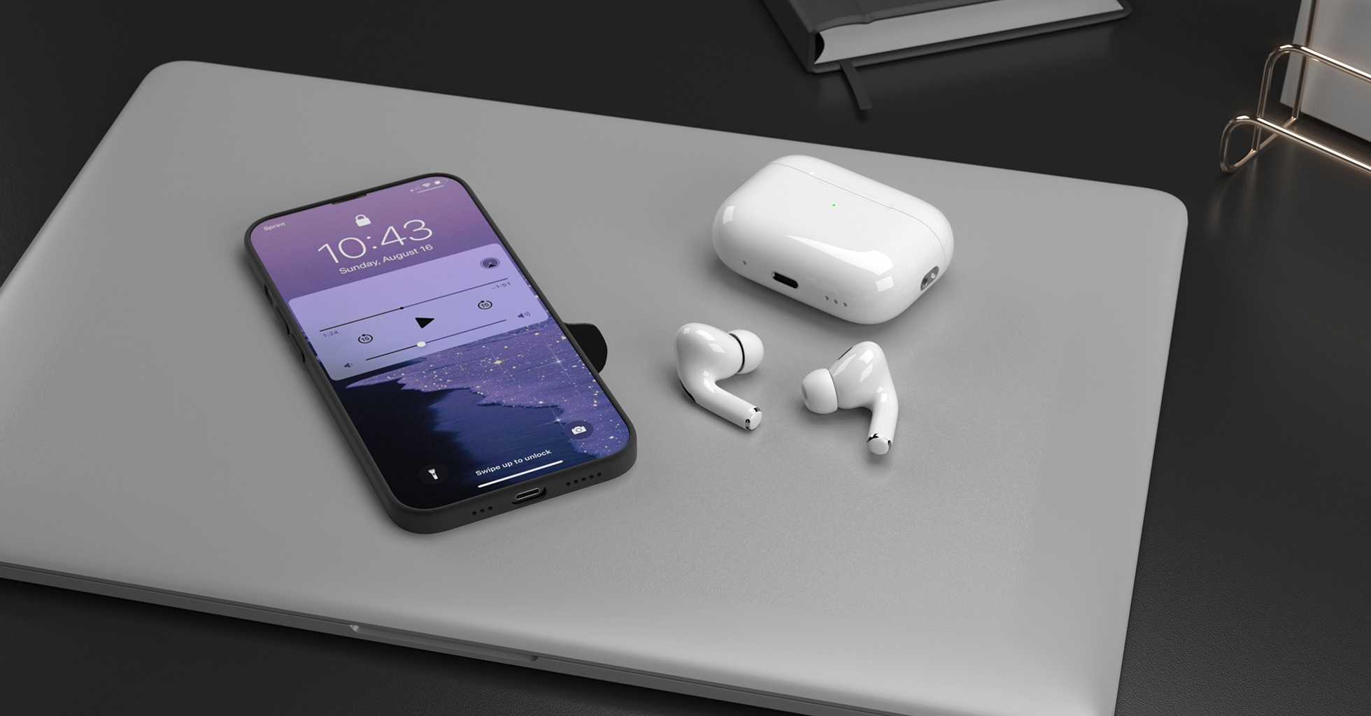 Goaltage HP06 SonicPulse True Wireless HeadPhones with ANC Technology, Siri Voice Assistant, Long Lasting Battery and Fast Wireless Charging