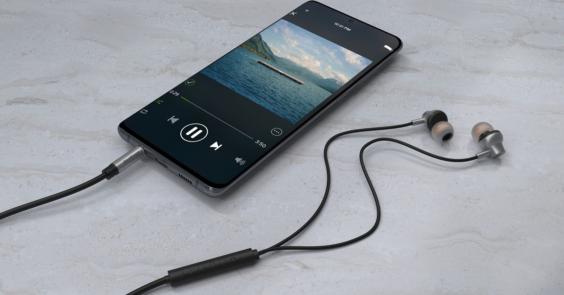 Goaltage HP11 InTone In-Ear Wired HeadPhones with 3.5mm AUX Connector, Built-In Microphone, Volume Control, Hands-Free Calling, High-Quality Audio and Secure Fit Design
