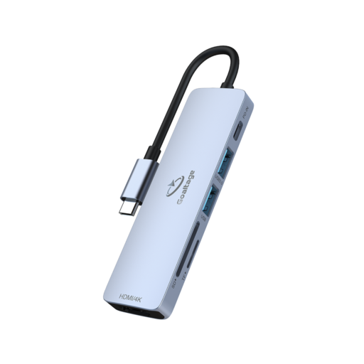 Goaltage HU01 6-in-1 USB-C Hub Goaltage HU01 6-in-1 USB-C Hub with 5Gbps Data Transfer, 4K HDMI and PD 55W Output GT-HU01-6IN1