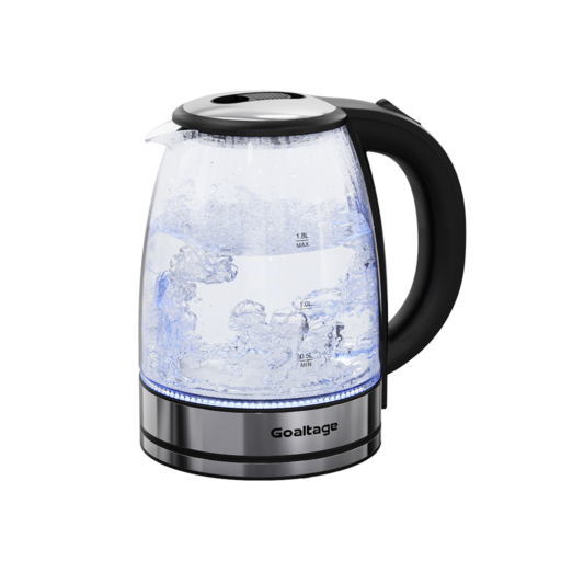 Goaltage KTL01 AquaGlow Electric Kettle Goaltage KTL01 AquaGlow Electric Kettle with Quick Boiling, Automatic Shut-Off, Heat-Resistant Handle, LED Indicator and Stylish Design GT-KTL01-1500W