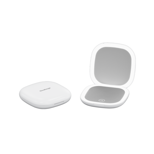 Goaltage MIR01 LumiGlow Travel Makeup Mirror Goaltage MIR01 LumiGlow Travel Makeup Mirror with LED, Rechargeable Battery, 5X Magnifying Function and Compact Design GT-MIR01-LED