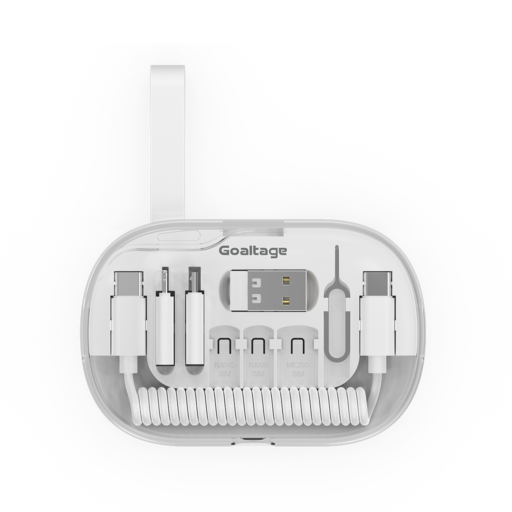 Goaltage ORG01 SyncBox Cable Organizer Goaltage ORG01 SyncBox Cable Organizer Including SIM Card Storage, High-Speed Data Transfer Tools, Silicone Strap, Compact Design and Universal Compatibility GT-ORG01-DSB