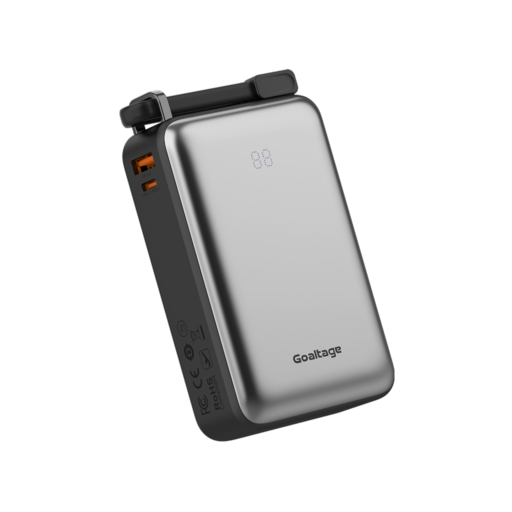 Goaltage PB02 UltraCharge 20K Power Bank 67W Goaltage PB02 UltraCharge 20K Power Bank 67W with Dual Built-in USB-C Cable and mini Display GT-PB02-67W