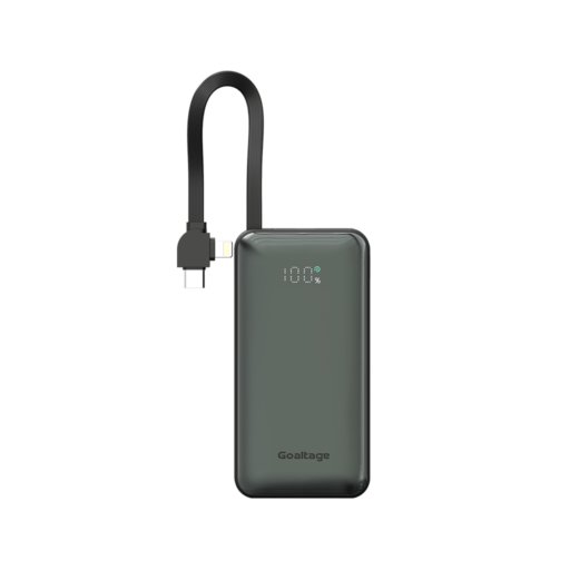 Goaltage PB07 MiniBoost 10K Power Bank 22W Goaltage PB07 MiniBoost 10K Power Bank 22W with Built-In Cable, On-Off Switch, Power Indicator, Safe Charging and Multi-Port Functionality GT-PB07-22W