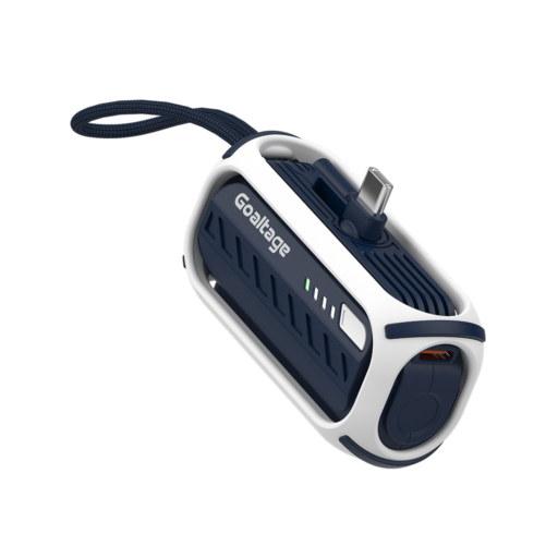Goaltage PB08 PulseMini 5K Power Bank 22W Goaltage PB08 PulseMini 5K Power Bank 22W with Built-In Cable, Carrying Strap, Power Indicator, Safe Charging and Mini-Size Compact Design GT-PB08-22W