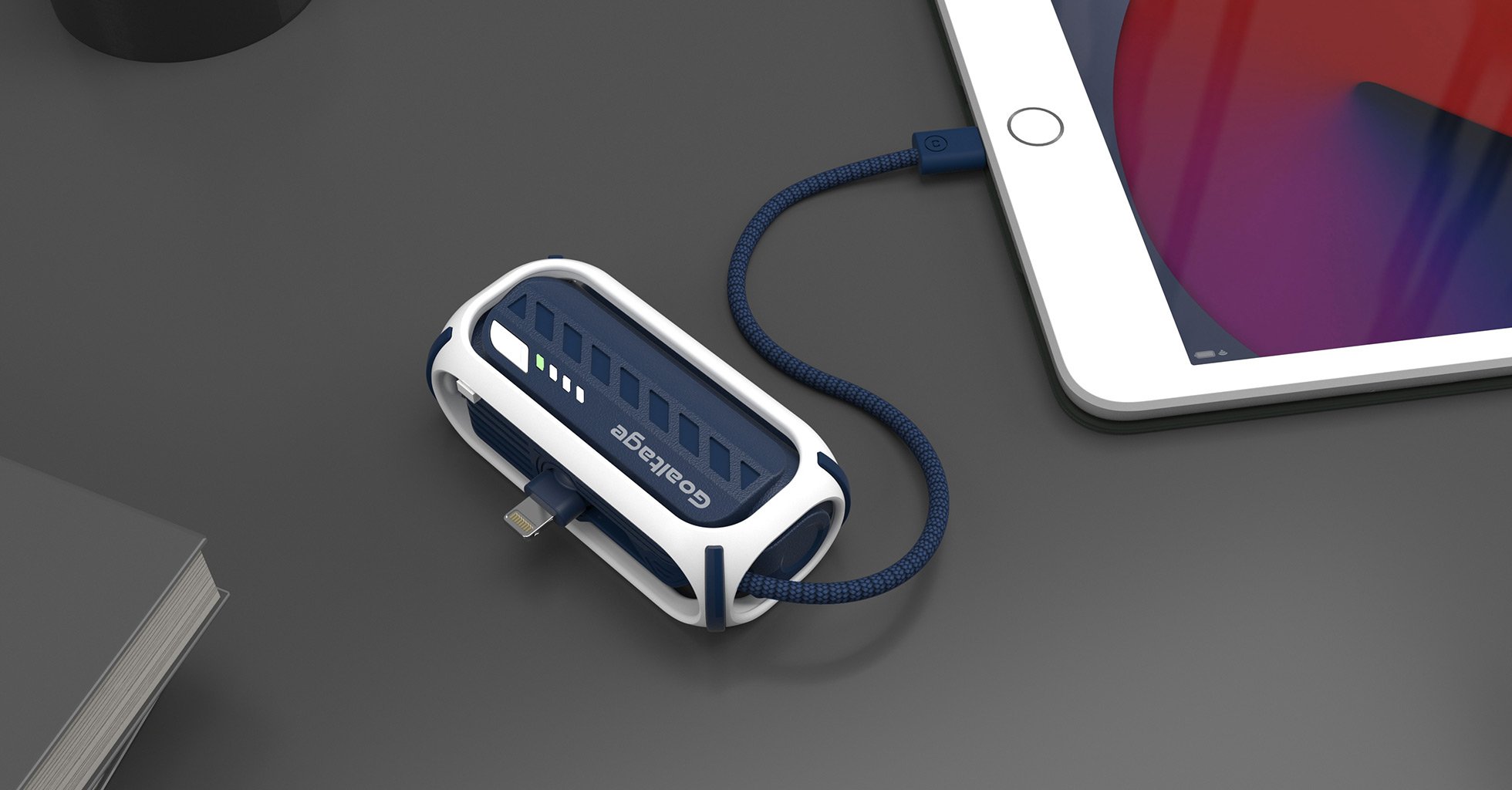Goaltage PB08 PulseMini 5K Power Bank 22W with Built-In Cable, Carrying Strap, Power Indicator, Safe Charging and Mini-Size Compact Design