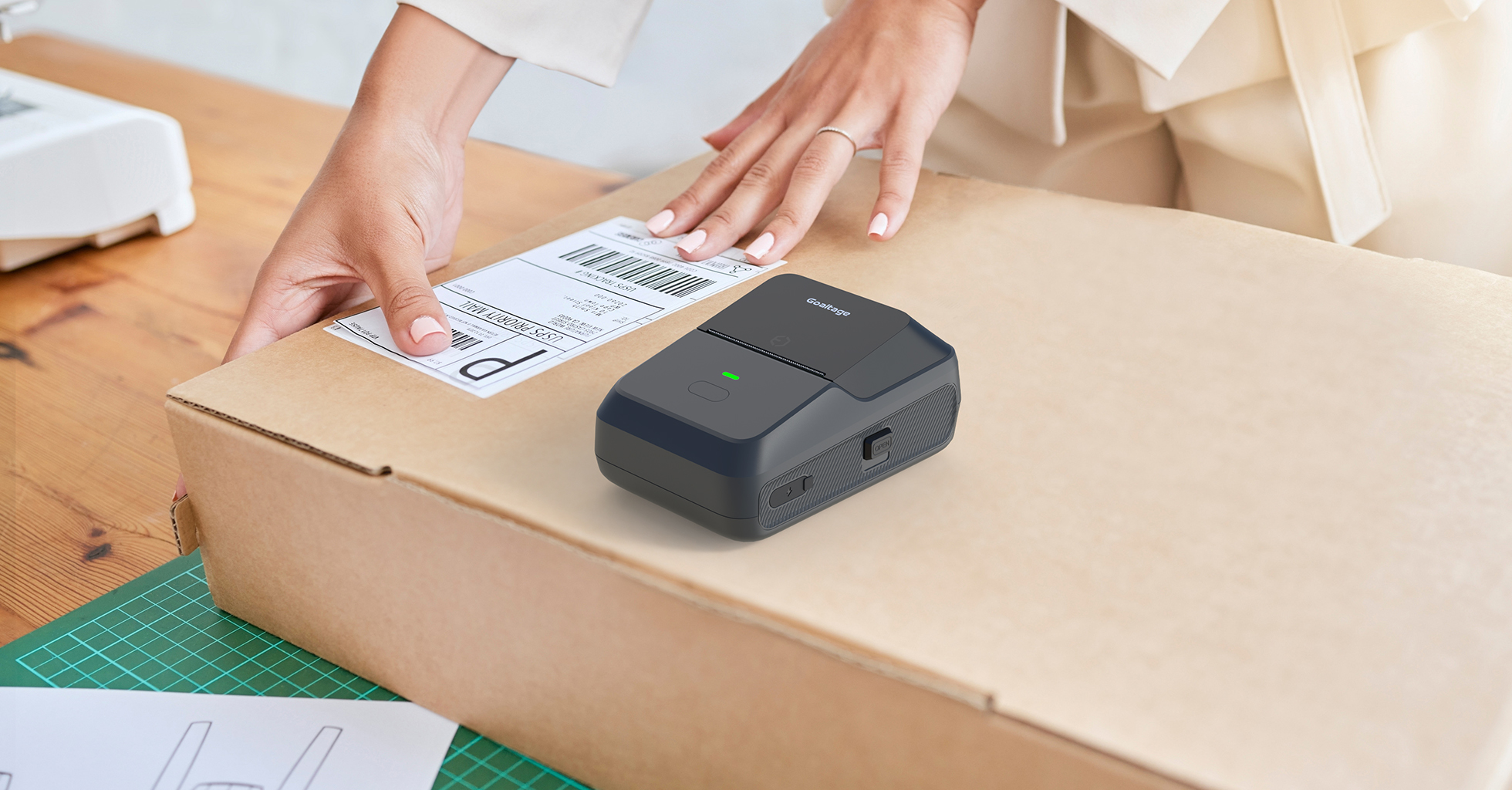 Goaltage PRT01-THM ProTag Thermal Label Printer With High Resolution, Fast Printing, Thermal Technology, Bluetooth Connection & Mobile App Compatibility
