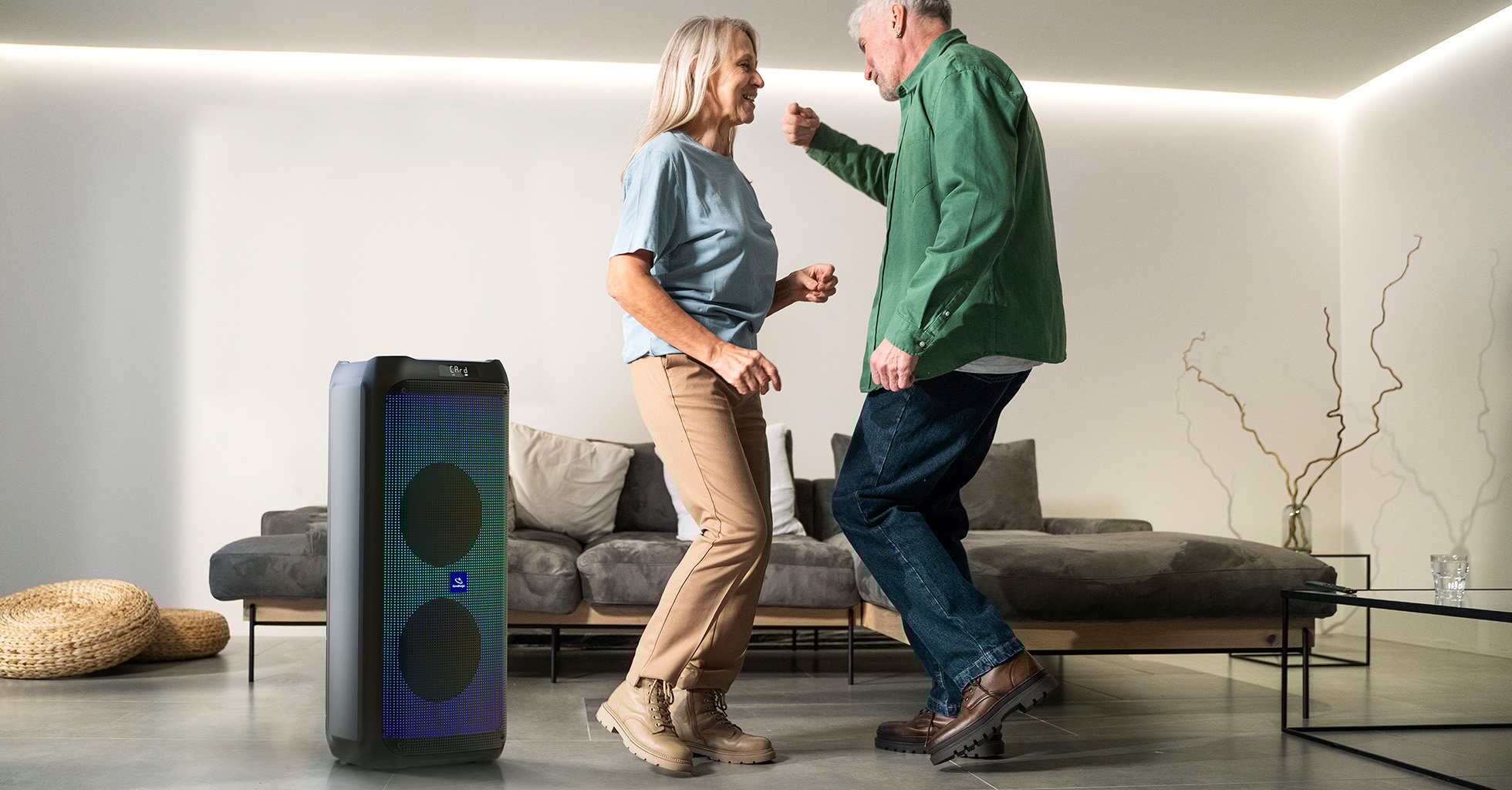 Goaltage SP01 PartyStar Party Speaker including Remote Control and Two Wireless Microphones with High-Power Wireless Bluetooth Connection