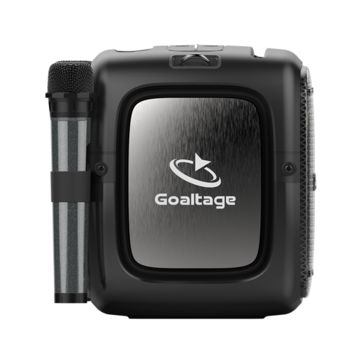 Goaltage SP06 SoundCube Portable Speaker Goaltage SP06 SoundCube Portable Speaker including Two Wireless Microphones with Splash Resistant Functionality