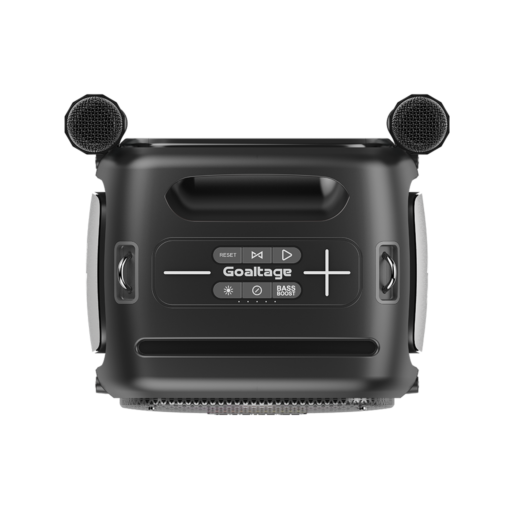 Goaltage SP06 SoundCube Portable Speaker Goaltage SP06 SoundCube Portable Speaker including Two Wireless Microphones with Splash Resistant Functionality