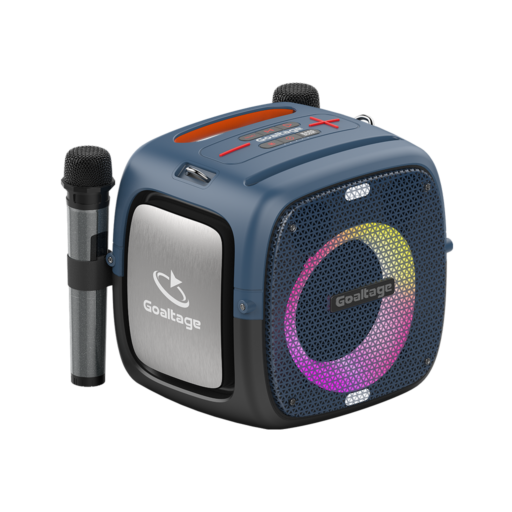 Goaltage SP06 SoundCube Portable Speaker Goaltage SP06 SoundCube Portable Speaker including Two Wireless Microphones with Splash Resistant Functionality