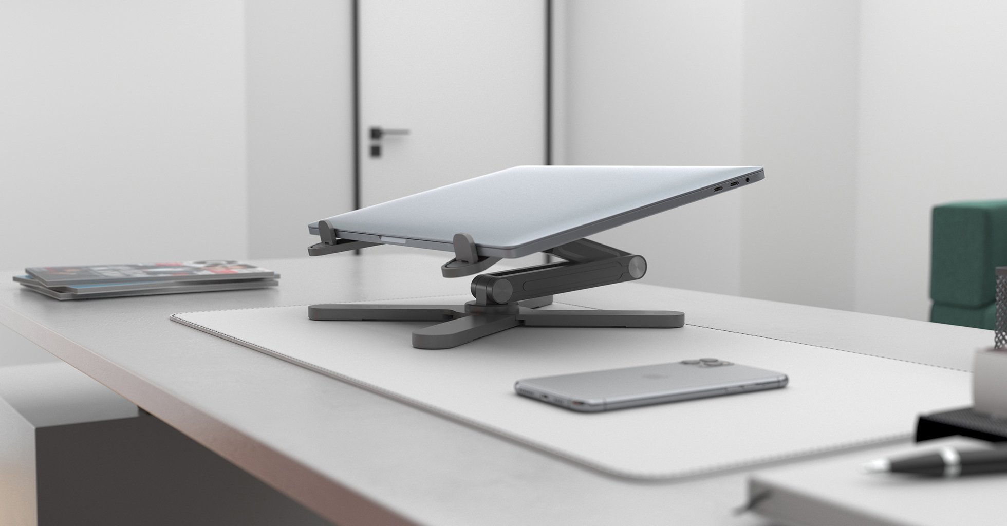 Goaltage STD01 TechHold Laptop Stand with Compact Design and Adjustable Viewing Level supports Wide Compatibility