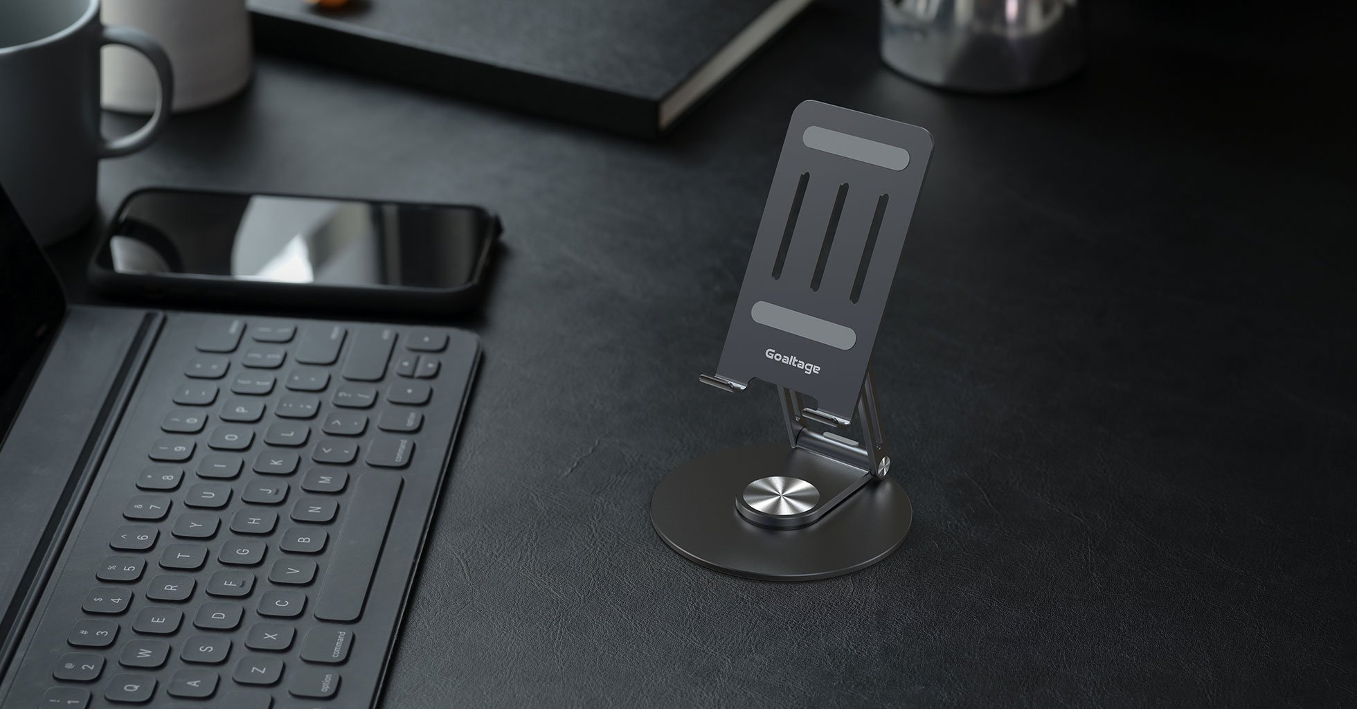 Goaltage STD04 AngleFlex Mobile Stand with Foldable and Rotatable Compact Design, Scratch Resistant and Wide Compatibility