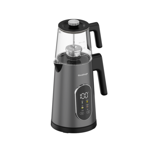 Goaltage TM01 BrewMaster Tea Maker Goaltage TM01 BrewMaster Tea Maker with Temperature Presets, Smart Touch Display, Glass Pot, Stylish Design and Rapid Boiling Functionality GT-TM01-1500W