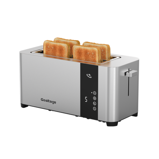 Goaltage TST01 GoldenEdge Toaster Goaltage TST01 GoldenEdge Toaster with Multiple Functions, Smart Display, Adjustable Browning Control, Two Long Slots, Cable Storage and Easy Maintenance Functionality GT-TST01-4S