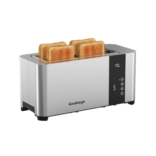 Goaltage TST01 GoldenEdge Toaster Goaltage TST01 GoldenEdge Toaster with Multiple Functions, Smart Display, Adjustable Browning Control, Two Long Slots, Cable Storage and Easy Maintenance Functionality GT-TST01-4S